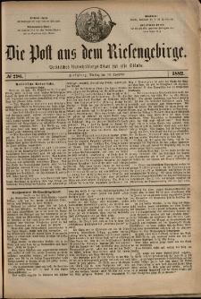 Die Post aus dem Riesengebirge, 1882, nr 296