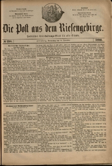 Die Post aus dem Riesengebirge, 1882, nr 298