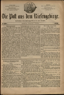 Die Post aus dem Riesengebirge, 1882, nr 299