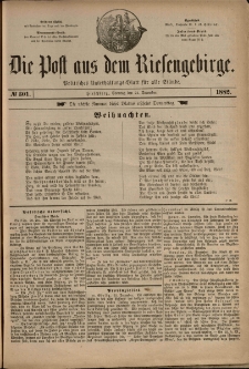 Die Post aus dem Riesengebirge, 1882, nr 301