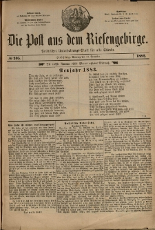 Die Post aus dem Riesengebirge, 1882, nr 305