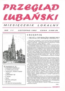 Przegląd Lubański, 1992, nr 11