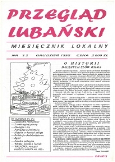 Przegląd Lubański, 1992, nr 12
