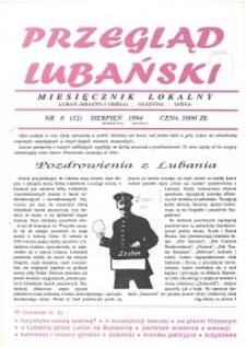 Przegląd Lubański, 1994, nr 8