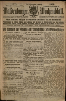 Waldenburger Wochenblatt, Jg. 63, 1917, nr 1
