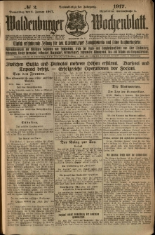 Waldenburger Wochenblatt, Jg. 63, 1917, nr 2