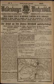 Waldenburger Wochenblatt, Jg. 63, 1917, nr 7