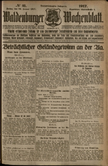 Waldenburger Wochenblatt, Jg. 63, 1917, nr 21