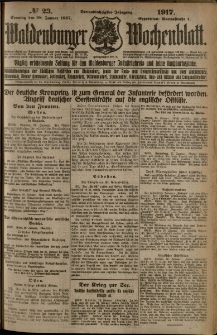 Waldenburger Wochenblatt, Jg. 63, 1917, nr 23