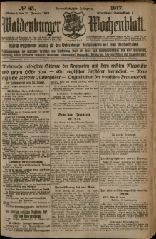 Waldenburger Wochenblatt, Jg. 63, 1917, nr 25