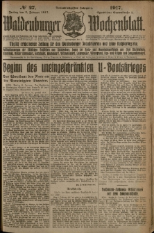 Waldenburger Wochenblatt, Jg. 63, 1917, nr 27