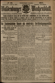 Waldenburger Wochenblatt, Jg. 63, 1917, nr 29