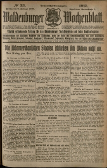 Waldenburger Wochenblatt, Jg. 63, 1917, nr 33