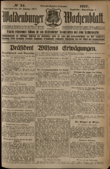 Waldenburger Wochenblatt, Jg. 63, 1917, nr 34