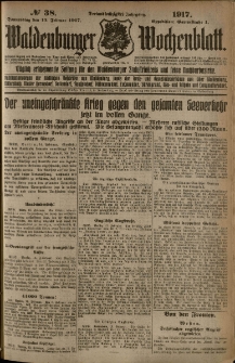 Waldenburger Wochenblatt, Jg. 63, 1917, nr 38