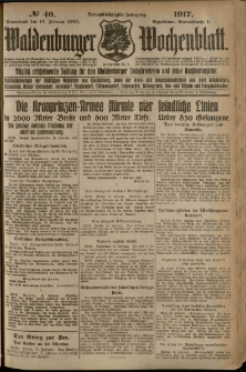 Waldenburger Wochenblatt, Jg. 63, 1917, nr 40