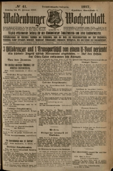 Waldenburger Wochenblatt, Jg. 63, 1917, nr 41