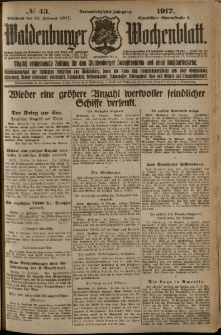 Waldenburger Wochenblatt, Jg. 63, 1917, nr 43