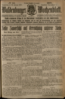 Waldenburger Wochenblatt, Jg. 63, 1917, nr 44