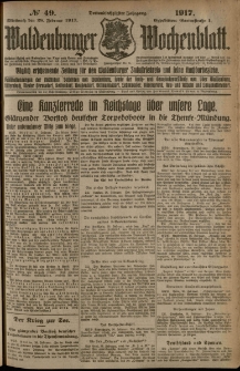 Waldenburger Wochenblatt, Jg. 63, 1917, nr 49