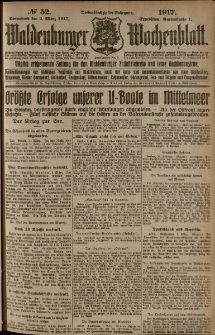 Waldenburger Wochenblatt, Jg. 63, 1917, nr 52