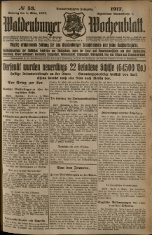 Waldenburger Wochenblatt, Jg. 63, 1917, nr 53