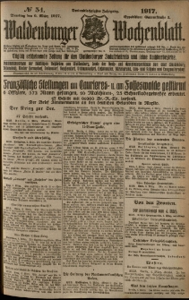Waldenburger Wochenblatt, Jg. 63, 1917, nr 54