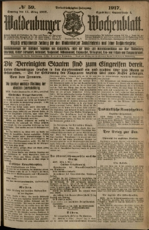Waldenburger Wochenblatt, Jg. 63, 1917, nr 59