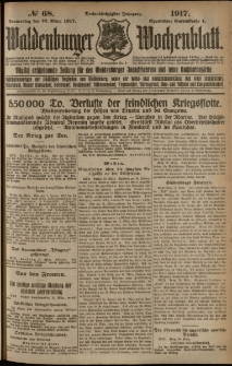 Waldenburger Wochenblatt, Jg. 63, 1917, nr 68