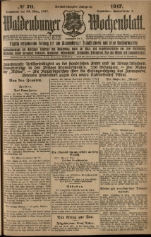 Waldenburger Wochenblatt, Jg. 63, 1917, nr 70