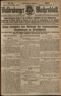 Waldenburger Wochenblatt, Jg. 63, 1917, nr 71