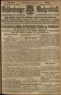 Waldenburger Wochenblatt, Jg. 63, 1917, nr 79