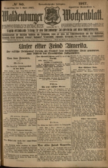 Waldenburger Wochenblatt, Jg. 63, 1917, nr 80