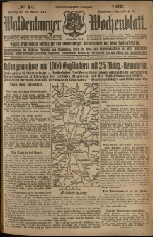 Waldenburger Wochenblatt, Jg. 63, 1917, nr 85