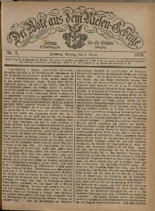 Der Bote aus dem Riesen-Gebirge : Zeitung f&uuml;r alle St&auml;nde, R. 64, 1876, nr 7