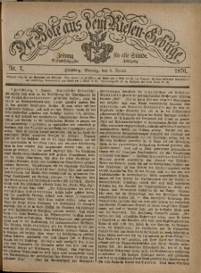 Der Bote aus dem Riesen-Gebirge : Zeitung für alle Stände, R. 64, 1876, nr 7