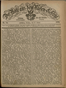 Der Bote aus dem Riesen-Gebirge : Zeitung f&uuml;r alle St&auml;nde, R. 64, 1876, nr 14