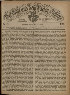Der Bote aus dem Riesen-Gebirge : Zeitung f&uuml;r alle St&auml;nde, R. 64, 1876, nr 17