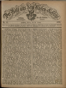 Der Bote aus dem Riesen-Gebirge : Zeitung für alle Stände, R. 64, 1876, nr 17