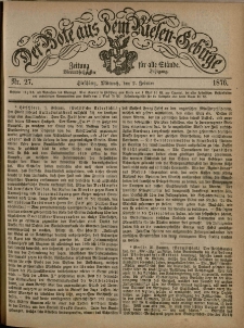 Der Bote aus dem Riesen-Gebirge : Zeitung für alle Stände, R. 64, 1876, nr 27
