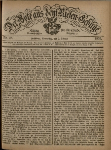 Der Bote aus dem Riesen-Gebirge : Zeitung für alle Stände, R. 64, 1876, nr 28