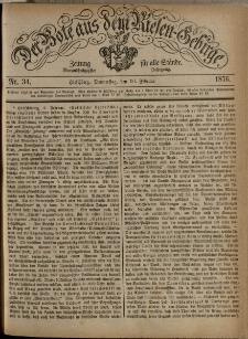 Der Bote aus dem Riesen-Gebirge : Zeitung für alle Stände, R. 64, 1876, nr 34