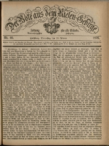 Der Bote aus dem Riesen-Gebirge : Zeitung für alle Stände, R. 64, 1876, nr 40
