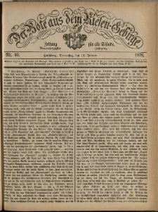 Der Bote aus dem Riesen-Gebirge : Zeitung für alle Stände, R. 64, 1876, nr 40