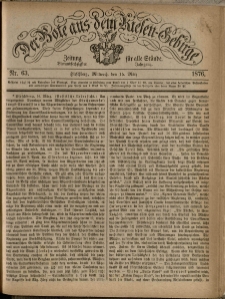 Der Bote aus dem Riesen-Gebirge : Zeitung f&uuml;r alle St&auml;nde, R. 64, 1876, nr 63