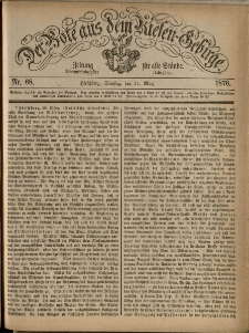 Der Bote aus dem Riesen-Gebirge : Zeitung für alle Stände, R. 64, 1876, nr 68