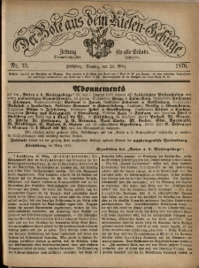 Der Bote aus dem Riesen-Gebirge : Zeitung f&uuml;r alle St&auml;nde, R. 64, 1876, nr 73