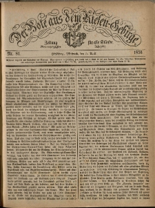 Der Bote aus dem Riesen-Gebirge : Zeitung für alle Stände, R. 64, 1876, nr 81