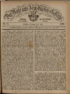 Der Bote aus dem Riesen-Gebirge : Zeitung für alle Stände, R. 64, 1876, nr 85