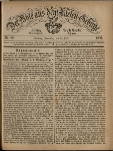 Der Bote aus dem Riesen-Gebirge : Zeitung für alle Stände, R. 64, 1876, nr 98